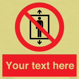 Custom prohibition Do not use this lift for people